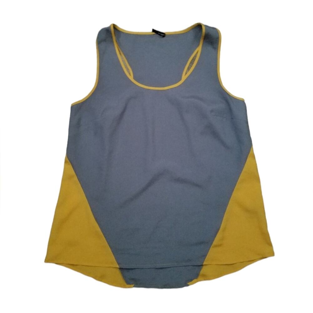 Woman's gray and gold racerback tank sz. L